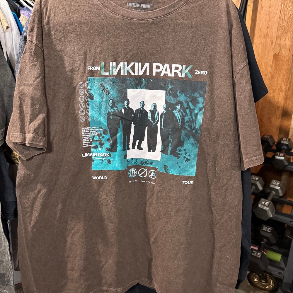 Linkin Park - Brown 2025 tour shirt NWOT XL